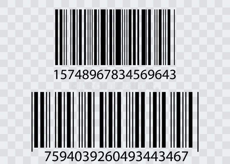 Barcode isoliert auf transparente Hintergrund. Vektorikone. vektor abbildung