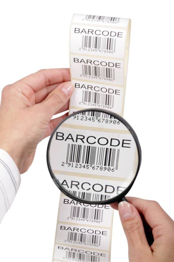 Barcode label printer royalty free stock photo