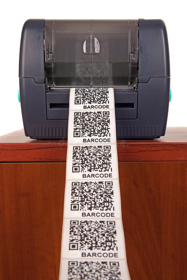 Barcode label printer royalty free stock image