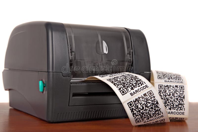 Barcode label printer royalty free stock photos