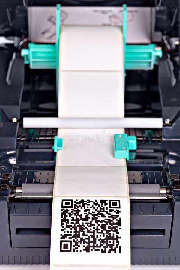 Barcode label printer royalty free stock photography