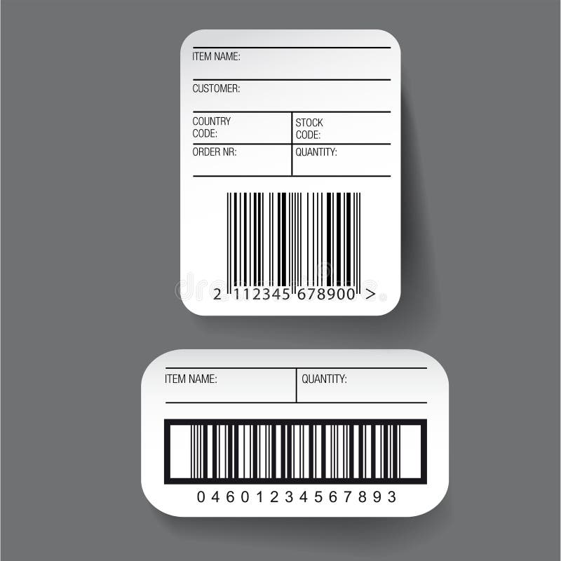 Barcode Label Template Vector Stock Vector Illustration Of Cargo Package 38782423