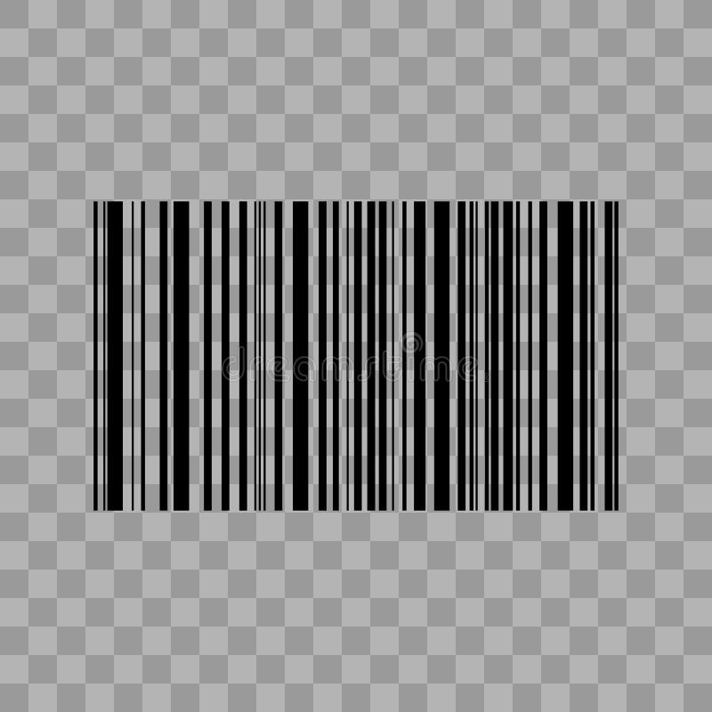 Barcode lokalisiert auf transparentem Hintergrund stock abbildung