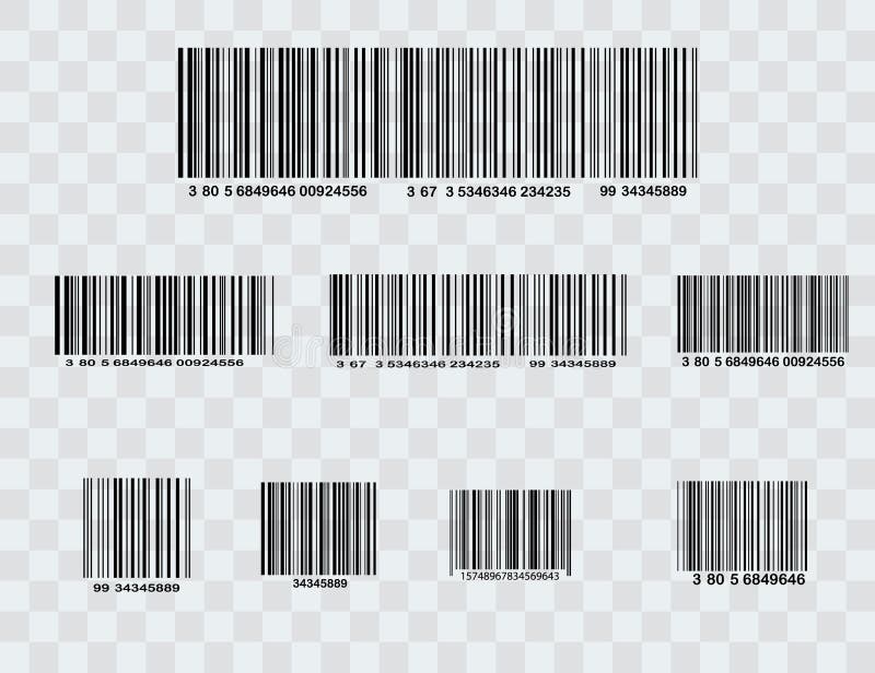 Barcode lokalisiert auf transparentem Hintergrund? bersetzt Ikone stock abbildung