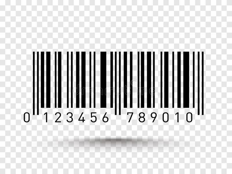 Barcode lokalisiert auf transparentem Hintergrund Übersetzt Ikone vektor abbildung