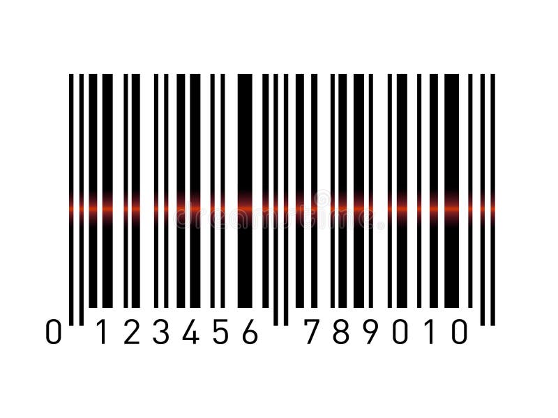 Barcode lokalisiert auf transparentem Hintergrund Übersetzt Ikone stock abbildung
