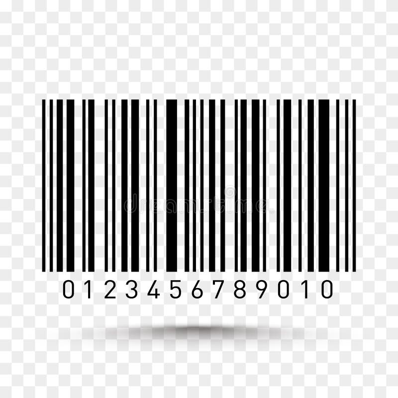 Barcode lokalisiert auf transparentem Hintergrund Übersetzt Ikone stock abbildung
