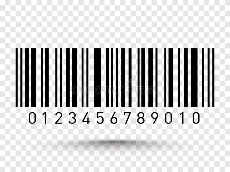 Barcode lokalisiert auf transparentem Hintergrund Übersetzt Ikone vektor abbildung