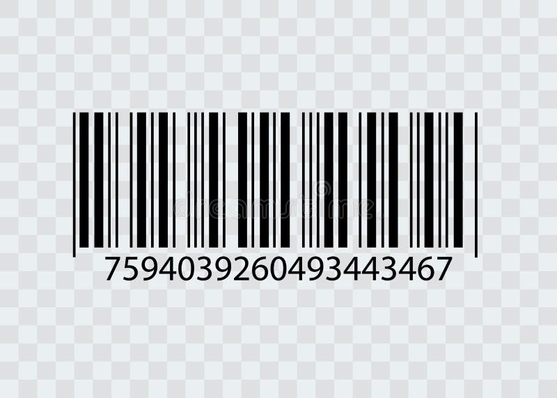 Barcode lokalisiert auf transparentem Hintergrund Übersetzt Ikone vektor abbildung