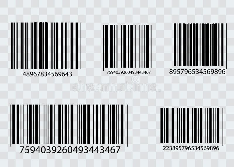 Barcode lokalisiert auf transparentem Hintergrund Übersetzt Ikone stock abbildung