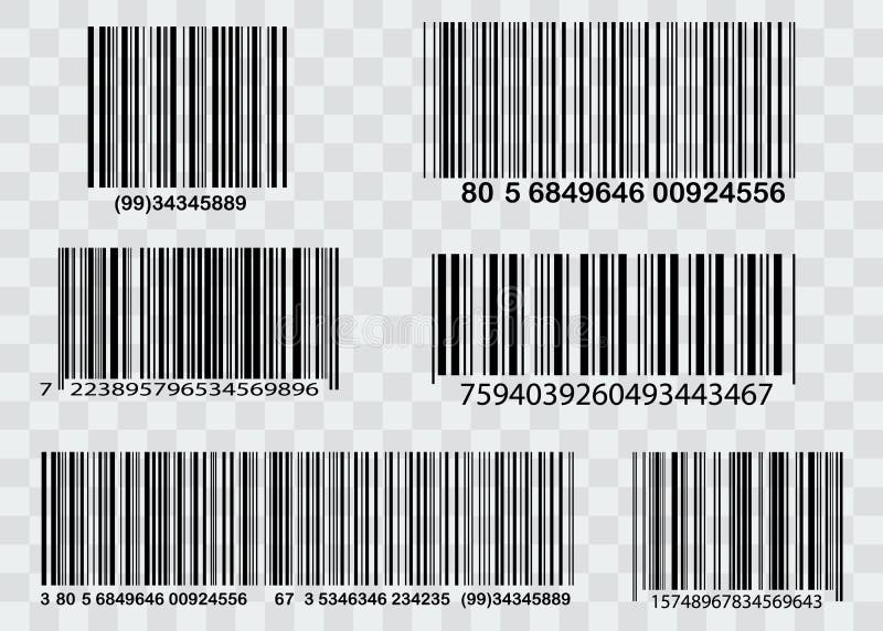 Barcode lokalisiert auf transparentem Hintergrund Übersetzt Ikone vektor abbildung