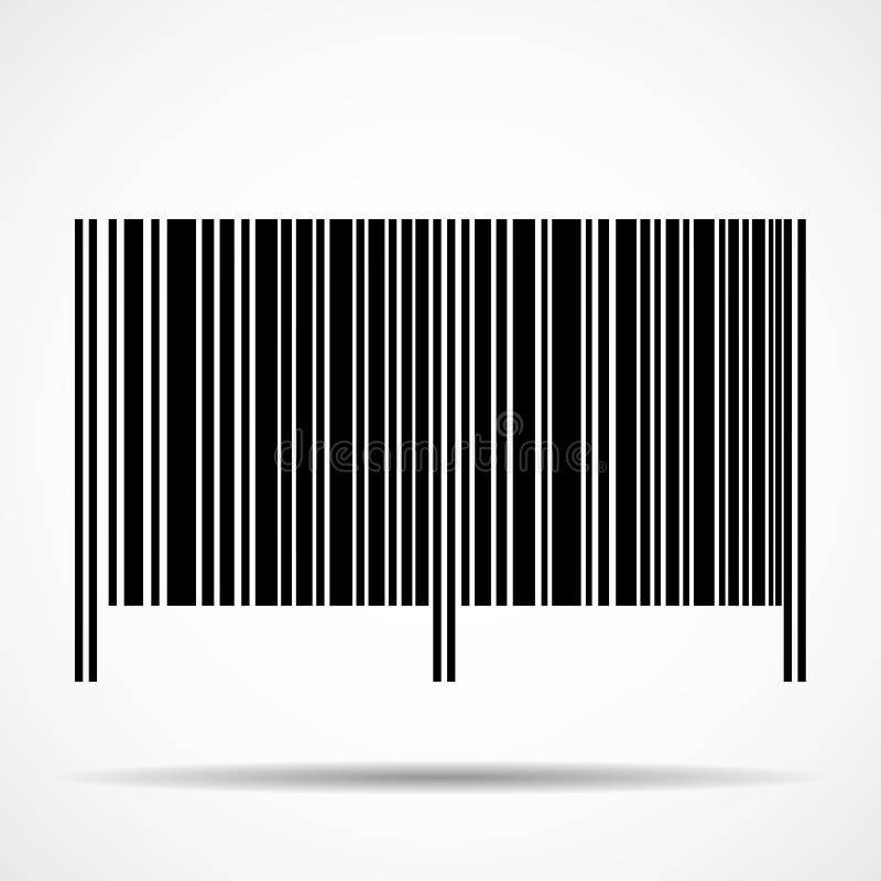 Barcode lokalisiert auf weißem Hintergrund stock abbildung