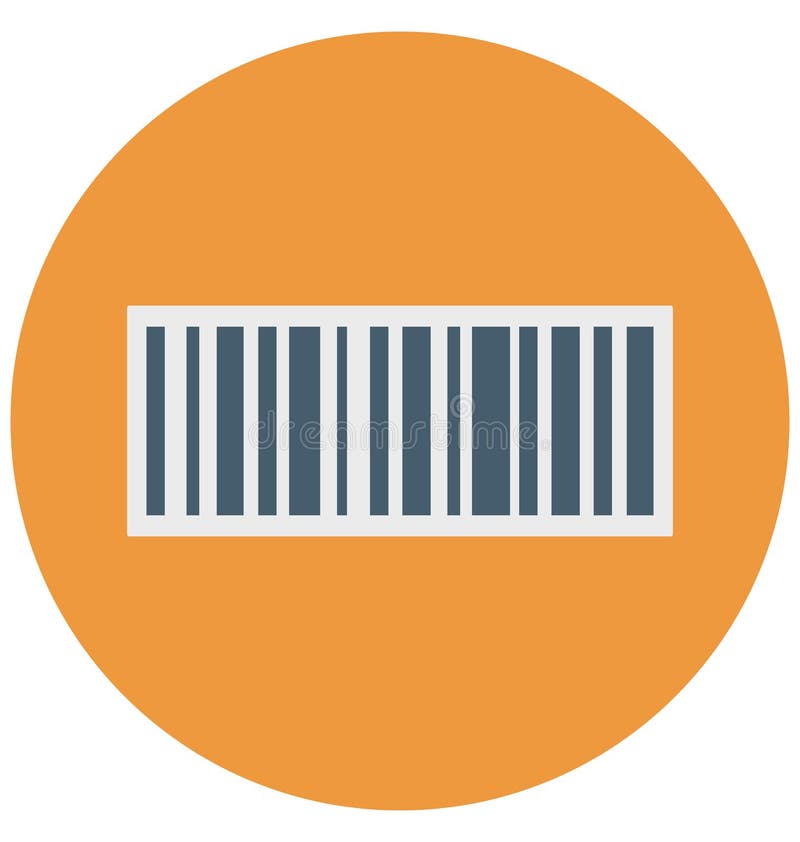 Barcode lokalisierte Vektorikone, die leicht sein kann redigieren oder änderte stock abbildung