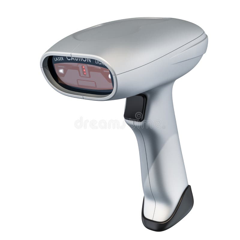 Barcode reader, 3D rendering vector illustration