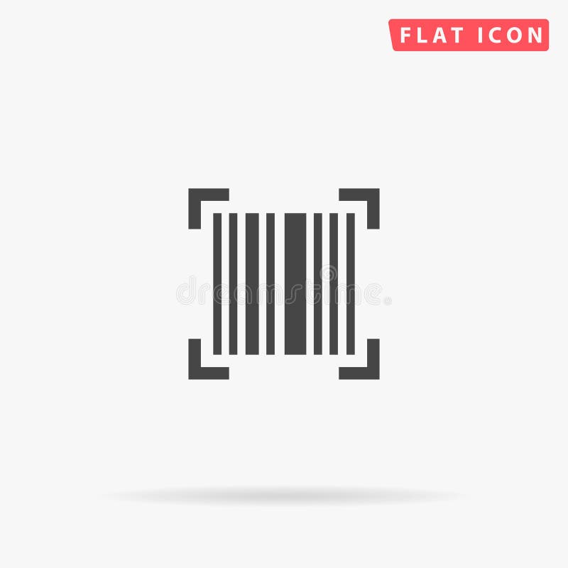 Barcode reader flat vector icon royalty free illustration