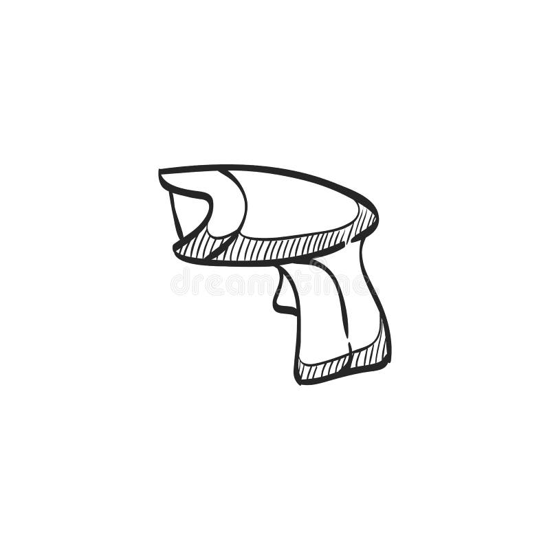 Sketch icon - Barcode reader stock illustration