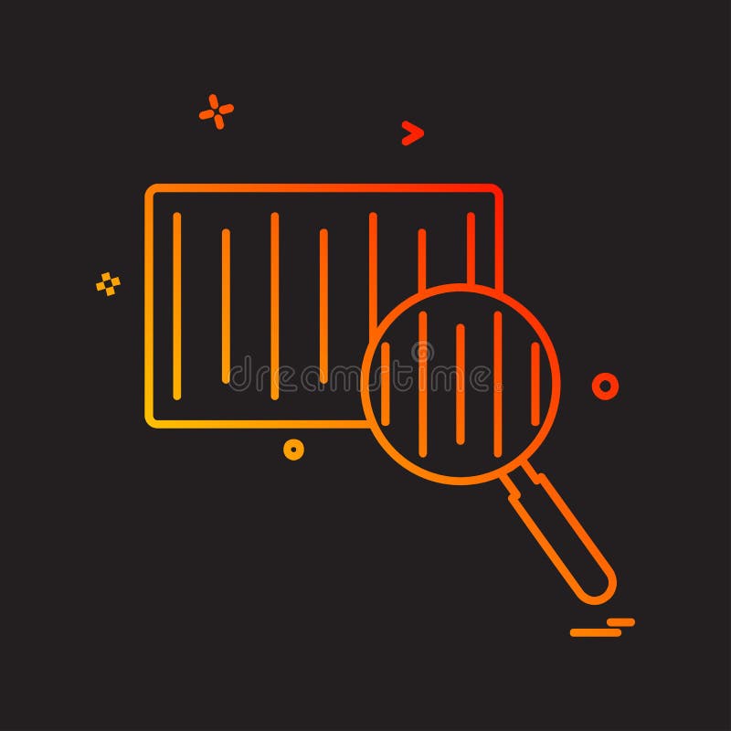 Barcode scanner icon design vector stock illustration
