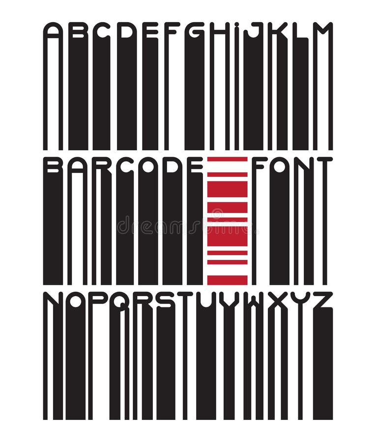 Barcode typeface font