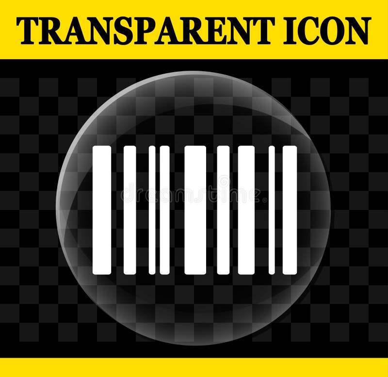 Barcode vector circle transparent icon vector illustration