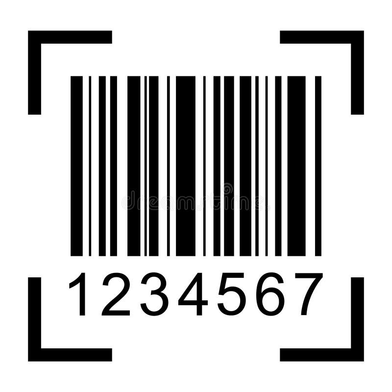 Barcode vector icon. Bar code for web flat design. Isolated illustration stock illustration