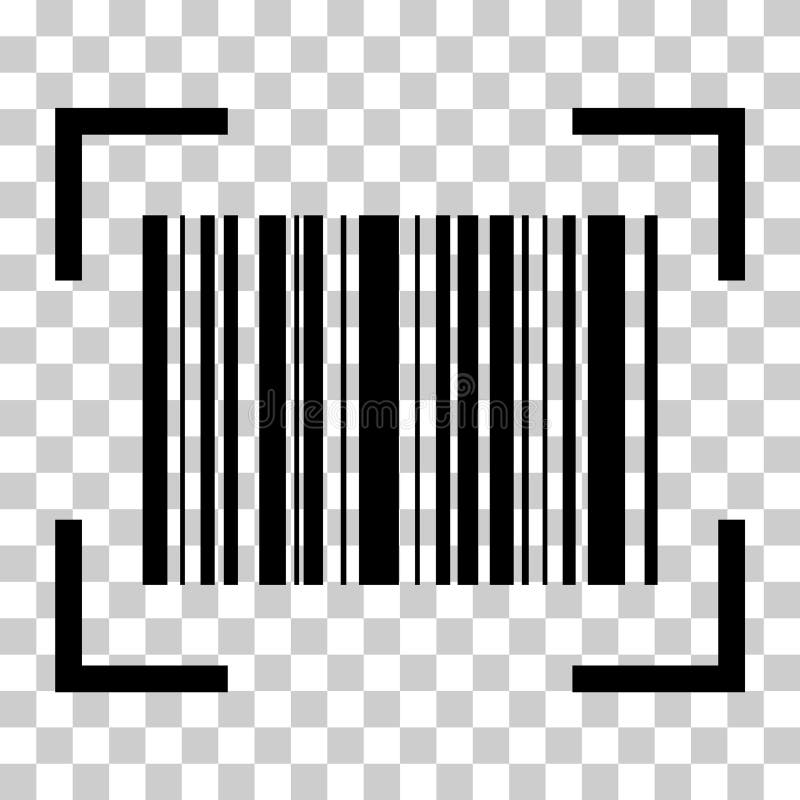 Barcode vector icon. Bar code for web flat design. Isolated illustration stock illustration