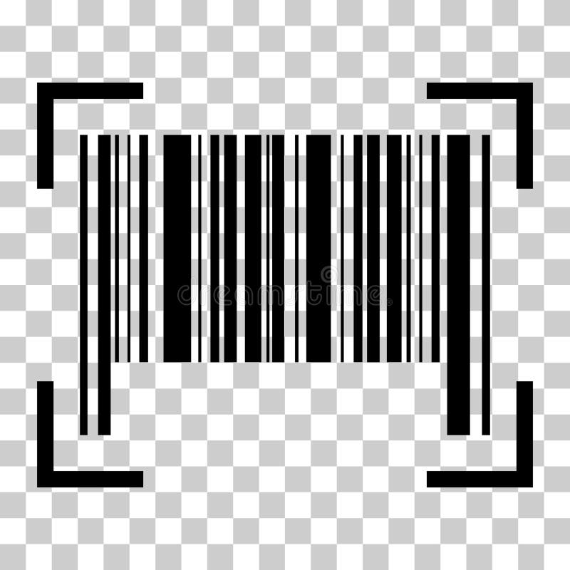 Barcode vector icon. Bar code for web flat design. Isolated illustration royalty free illustration