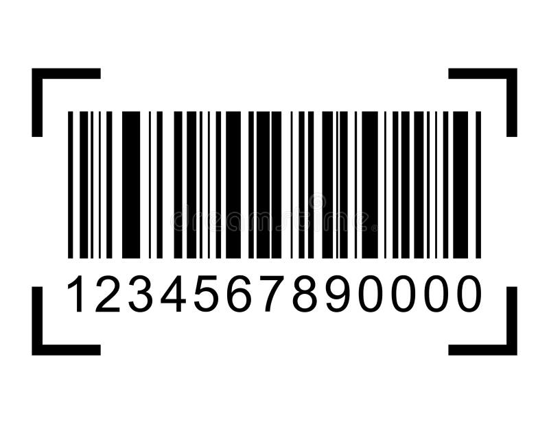 Barcode vector icon. Bar code for web flat design. Isolated illustration royalty free illustration