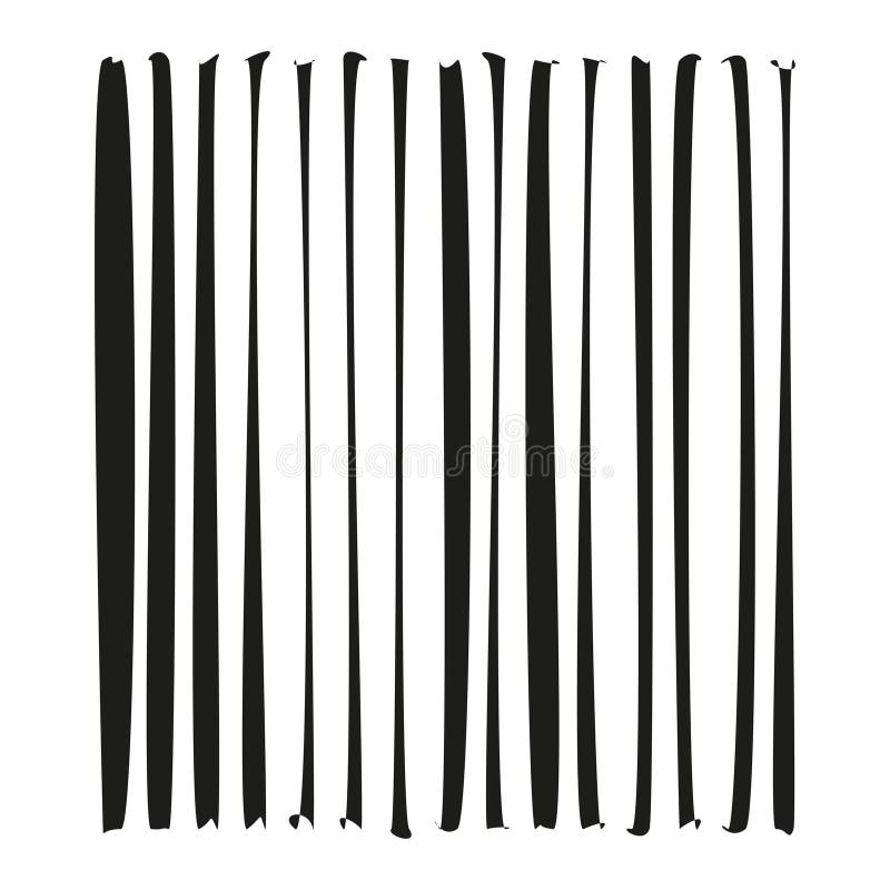Barcode vector illustration. Vertical stripes pattern. Abstract graphic element. Black and white design. vector illustration