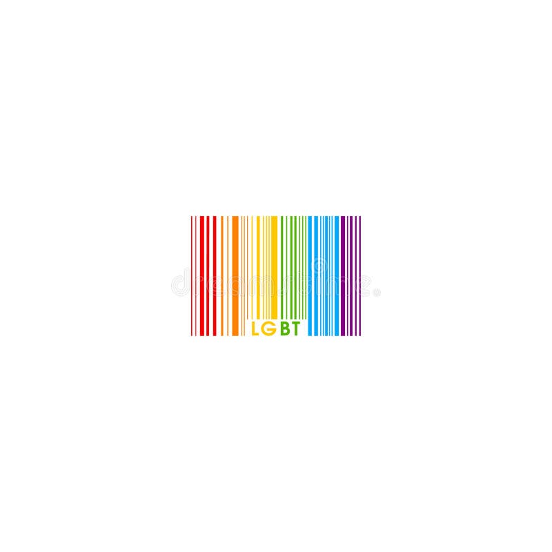 Barcode icon in rainbow colors. LGBT pride symbol. Vector illustration. Barcode icon in rainbow colors. LGBT pride symbol. Vector illustration.