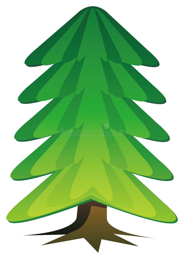 Bare Christmas tree stock illustration. Illustration of green 10424172