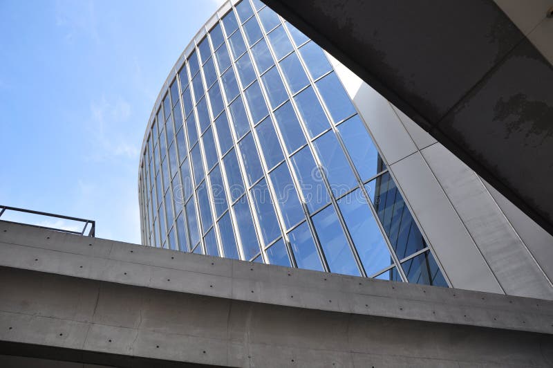 Bare concrete and glass museum - Osaka, Japan