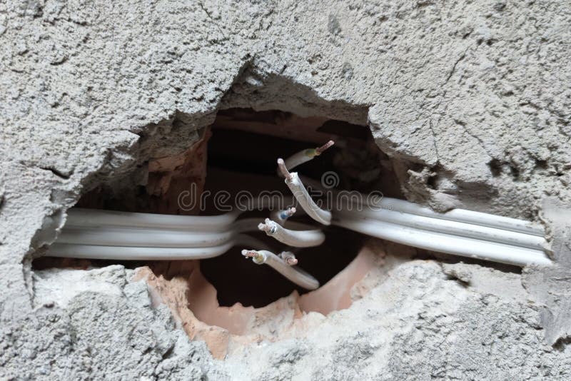 795 Electrical Outlet Wire Concrete Wall Stock Photos Free & Royalty