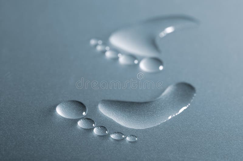 Bare footprint stock image
