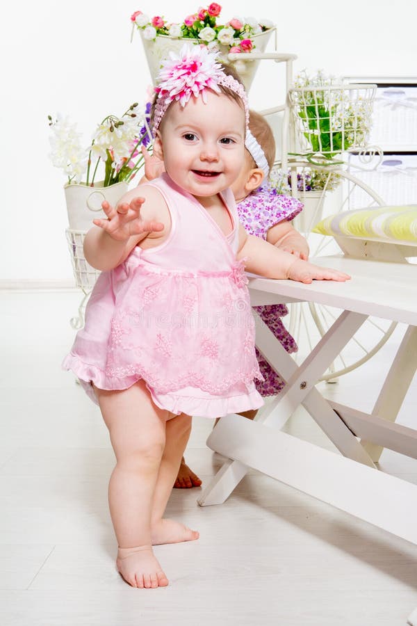 Barefoot Baby Girls Royalty Free Stock Photography Image 28567547