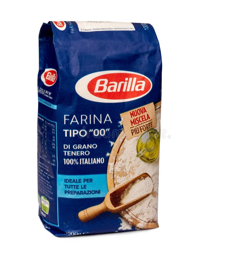 Barilla type 00 flour pack editorial photo. Image of diet 178157886