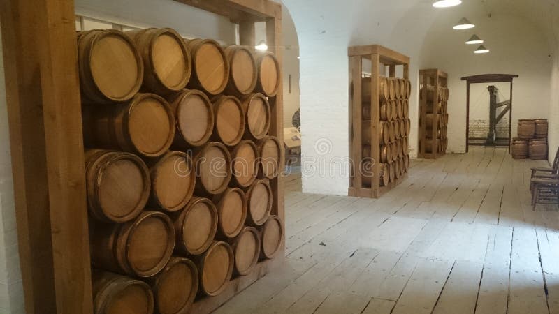 Barrels for gunpowder at the Tilbury fort in England. Barrels for gunpowder at the Tilbury fort in England