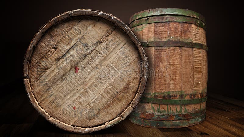 Barilotto strutturato del ferro e di legno della fabbrica di birra - percorso di ritaglio fotografie stock Barilotto strutturato del ferro e di legno della fabbrica di birra - percorso di ritaglio fotografie stock