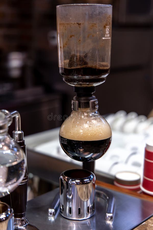 Barista Doing Siphon Coffee Brewing Stock Photo Image of restaurant