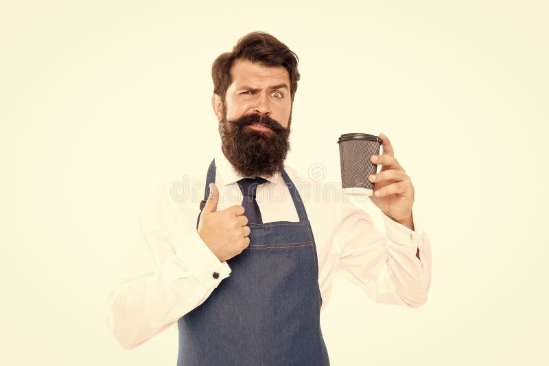 Barista prepared coffee for you. Enjoying fresh coffee. Inspired with cup of fresh coffee. Bearded man hold paper coffee stock images Barista prepared coffee for you. Enjoying fresh coffee. Inspired with cup of fresh coffee. Bearded man hold paper coffee stock images