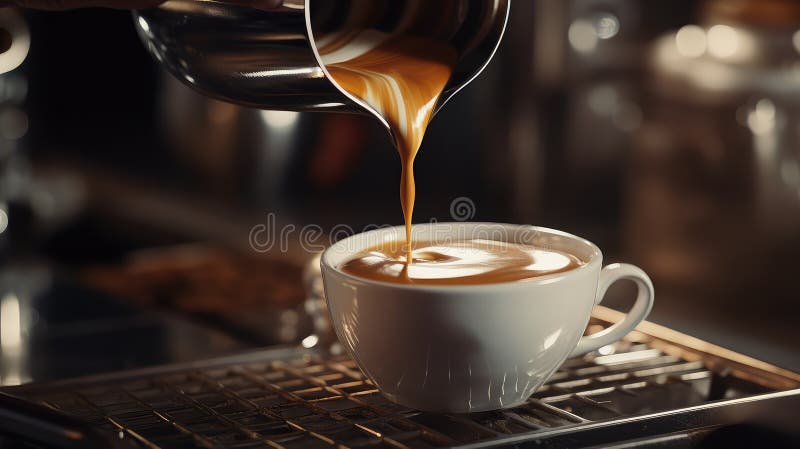 Barista prima cafea royalty free illustration