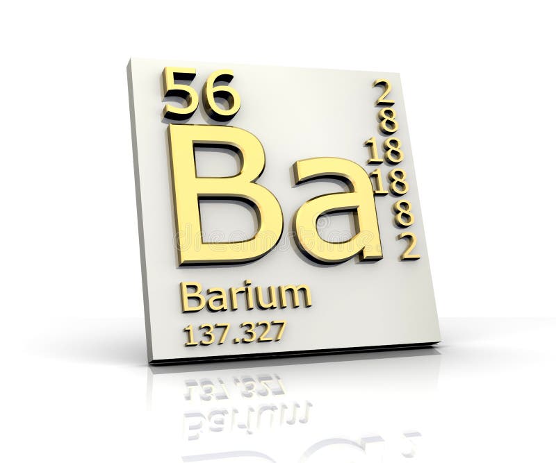 Barium form Periodic Table of Elements stock illustration