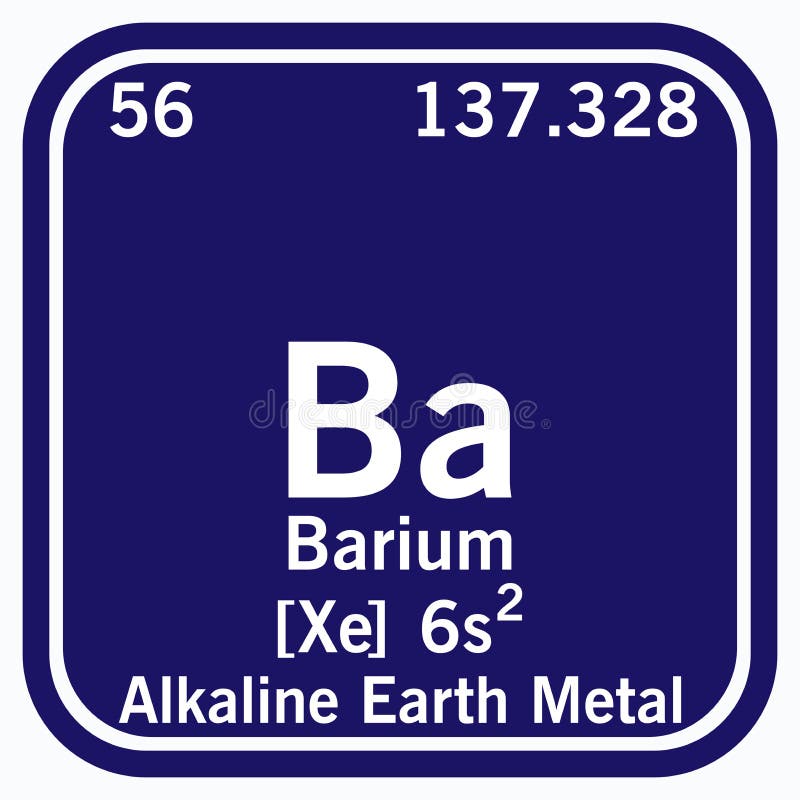 Barium Periodic Elements. Business Artwork Vector Graphics Stock