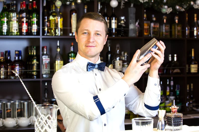 Barman stock fotografie Barman stock fotografie