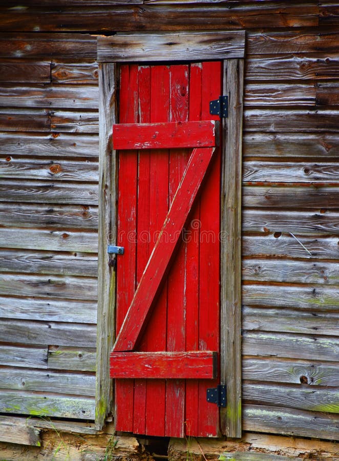 Barn Door in Bright Red