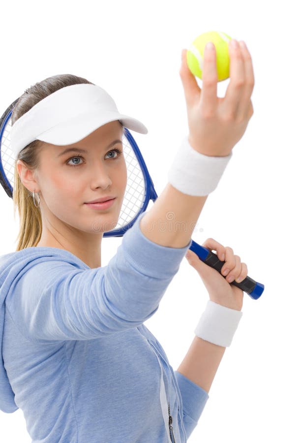 barn för kvinna för tennis för holdingspelareracket arkivfoto barn för kvinna för tennis för holdingspelareracket arkivfoto