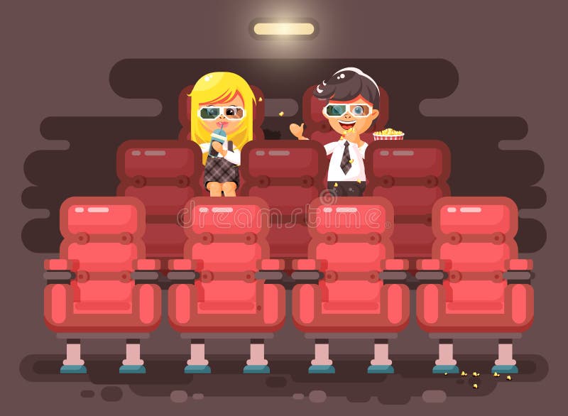 Barn, klasskompisar, elever, skolpojken, skolflickan, pojken och flickan för tecken för vektorillustrationtecknad film sitter in stock illustrationer