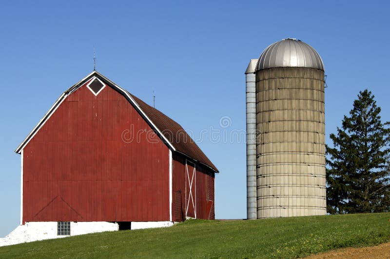 Barn and silo