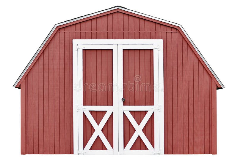 Barn style utility tool shed for garden and farm equipment