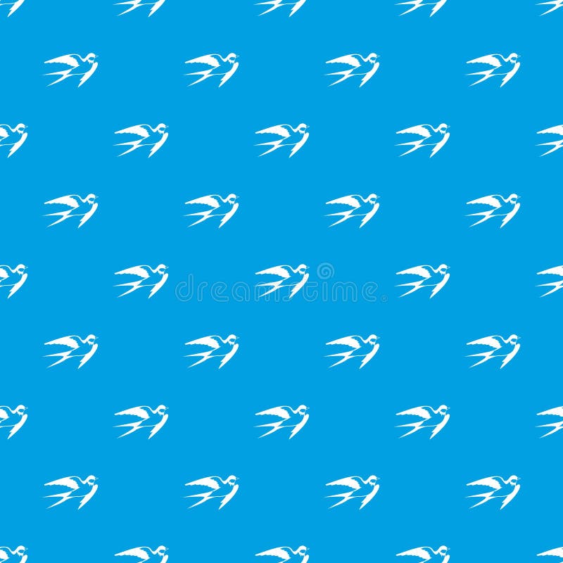 Barn Swallow Pattern Seamless Blue Stock Vector - Illustration of ...