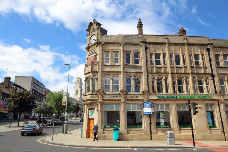 Barnsley UK redaktionell bild. Bild av sjaskig, gata 136612511